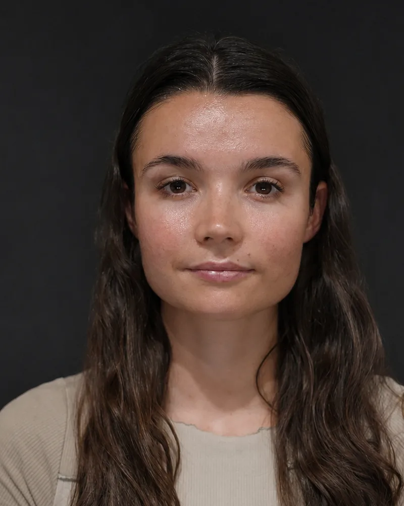 Patient one after treatment, facing the camera